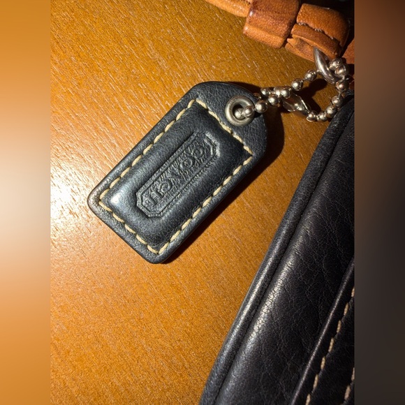 Coach Vintage Black Leather Wristlet